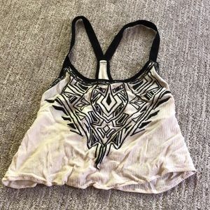 Black and white crop top